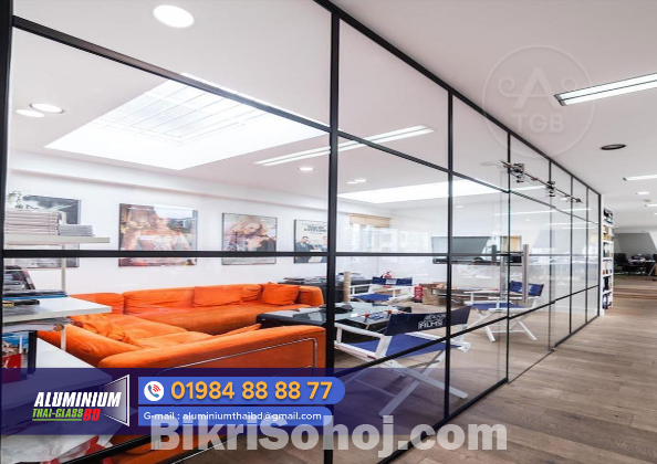 Glazing U Channel glass partition channel kit